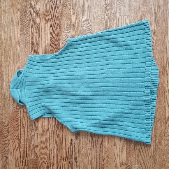 (L) Chaps Mint Green Cottagecore Knit Vest ❤ Cozy ❤ Perfect for Autumn ❤ - Picture 8 of 8
